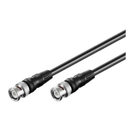 MicroConnect BNC Cable RG59 2m Black - High-Performance Video Coaxial Cable - 50046